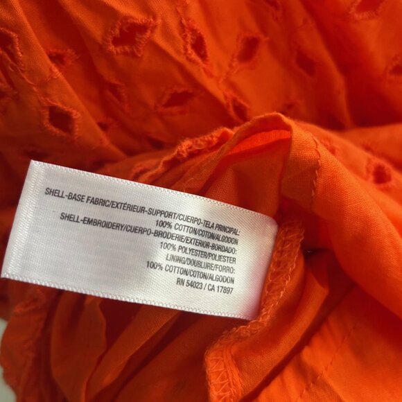 OLD NAVY ORANGE EYELET COTTON DRESS, SZ.8 - Picture 6 of 6